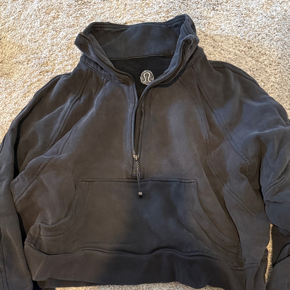 lululemon athletica women’s  Black Quarter-Zip Pullover Sweatshirt